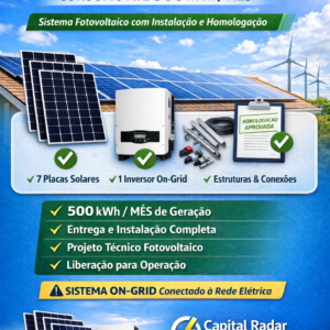 Usina Solar 500 kwh – Para sua Casa | Projeto Sob Medida