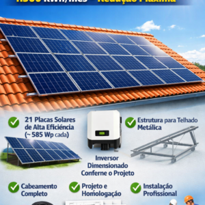 Usina Solar 1500 kwh –  Projeto Sob Medida